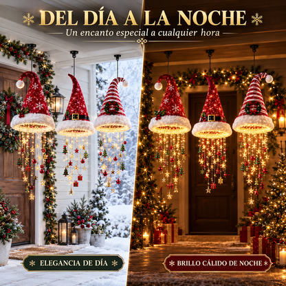 Lámpara Gorro de Papá Noel con Luces